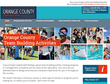 Tablet Screenshot of orangecountyteambuilding.com